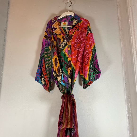 FARM Rio Pants - Vintage FARM Rio Multicolor Patchwork Jumpsuit- Mid 2010